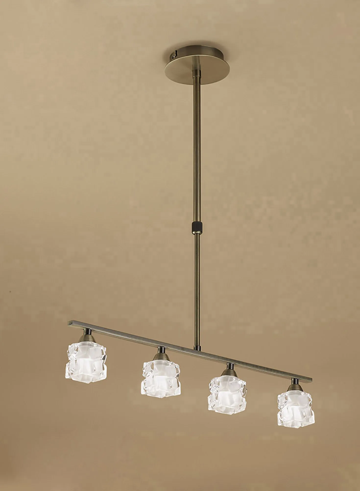 Ice Antique Brass Ceiling Lights Mantra Linear Fittings
